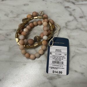 New Universal Thread Stretchy Bracelet Set with Real Stone.